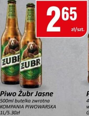 Chorten Kompania Piwowarska Piwo Żubr Jasne 500ml oferta