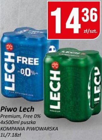 Chorten Kompania Piwowarska Piwo Lech 4x500ml oferta