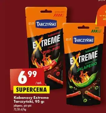 Biedronka Tarczyński Kabanosy Extreme 95g jalapeno, piri-piri oferta