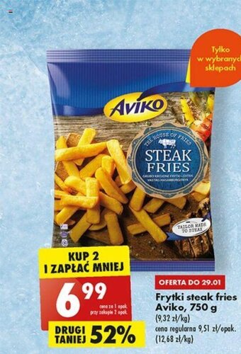 Biedronka Aviko Frytki steak fries 750g oferta
