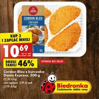 Biedronka Dania Express Cordon Bleu z kurczaka 500g oferta