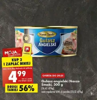 Biedronka Nasze Smaki Gulasz angielski 300g oferta