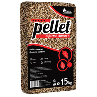 Bricomarche Pellet drzewny dębowo-bukowy 15 kg oferta