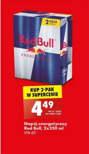 Biedronka Red Bull Napój nenrgetyczny 2x225 ml oferta