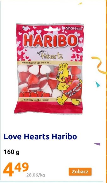 Action Haribo Love Hearts 160g oferta