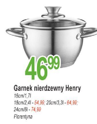 E.Leclerc Garnek nierdzewny henry 18 cm florentyna oferta