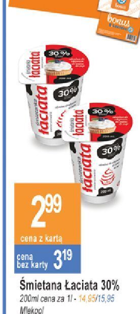 E.Leclerc Śmietana 30% łaciata oferta