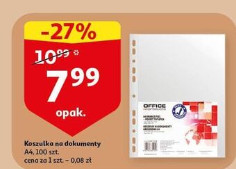 Auchan Koszulka a4 groszkowa office products oferta