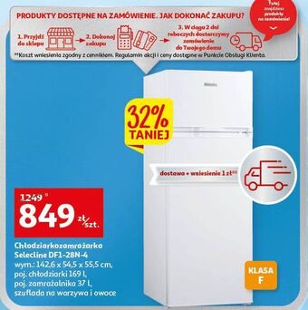 Auchan Chłodziarko-zamrażarka df1-28n-4 selecline oferta
