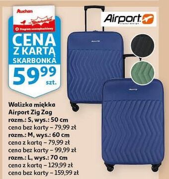 Auchan Walizka zig zag rozm. m airport oferta