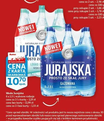 Auchan Woda gazowana jurajska oferta