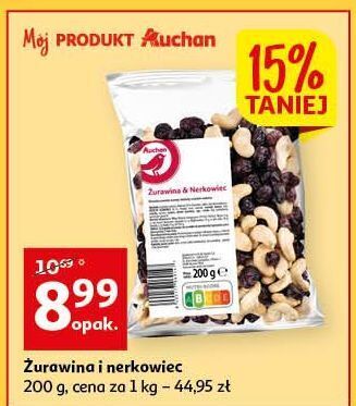 Auchan Mieszanka żurawina i nerkowiec auchan różnorodne (logo czerwone) oferta