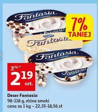 Auchan Jogurt kremowy z kawałkami białej czekolady danone fantasia e. wedel oferta