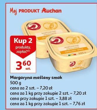 Auchan Margaryna maślany smak auchan oferta