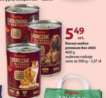 Auchan Karma dla psa wołowina z warzywami auchan różnorodne (logo czerwone) oferta