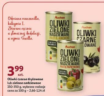 Auchan Oliwki zielone nadziewane pastą anchois auchan oferta