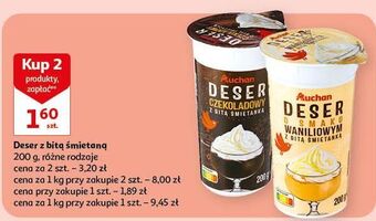Auchan Deser czekoladowy z bitą śmietaną auchan oferta