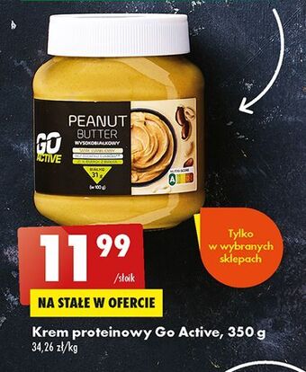 Biedronka Krem proteinowy peanut butter go active oferta