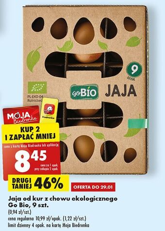 Biedronka Jaja z chowu ekologicznego gobio oferta