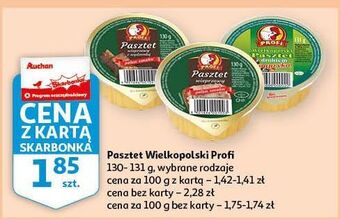 Auchan Pasztet z drobiem i papryką profi wielkopolski oferta