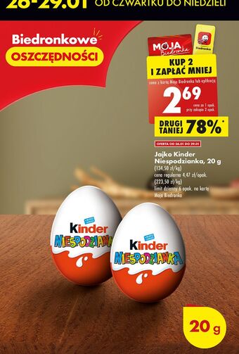 Biedronka Jajko niespodzianka kinder niespodzianka oferta