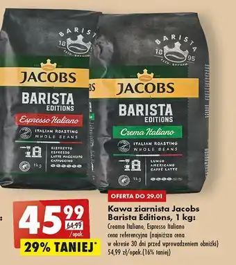 Biedronka Kawa jacobs barista editions crema italiano oferta