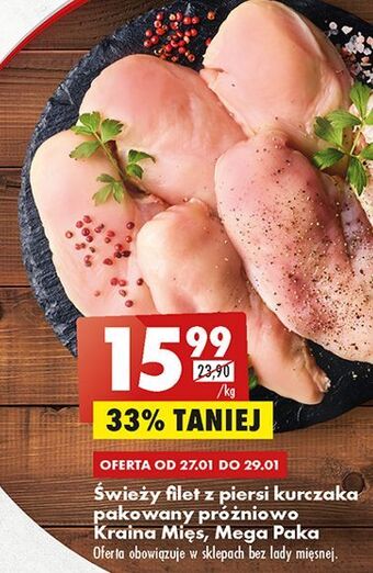 Biedronka Filet z piersi kurczaka kraina mięs oferta
