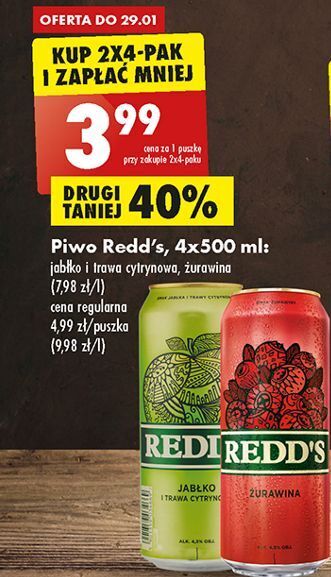 Biedronka Piwo redd's cranberry oferta