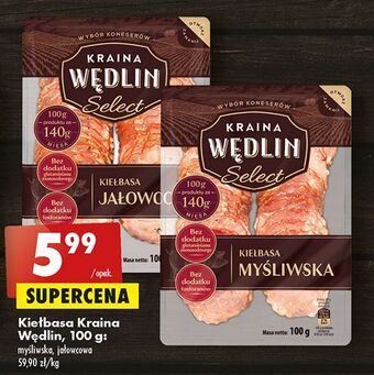 Biedronka Kiełbasa jałowcowa kraina wędlin select oferta