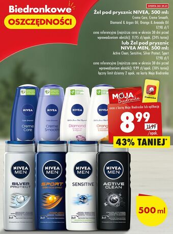 Żel pod prysznic nivea men active clean