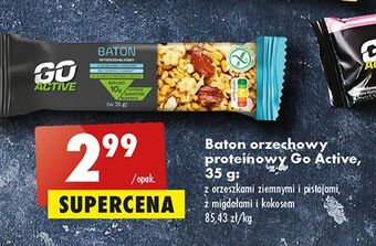 Biedronka Baton proteinowy z migdałami i kokosem go active oferta
