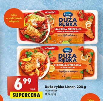 Biedronka Makrela opiekana w sosie pomidorowym lisner duża rybka oferta