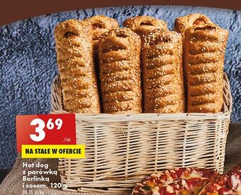 Biedronka Hot dog z parówką berlinką i sosem oferta