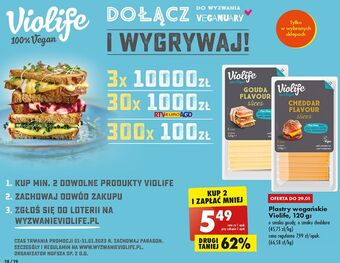 Biedronka Ser w plastrach cheddar violife oferta