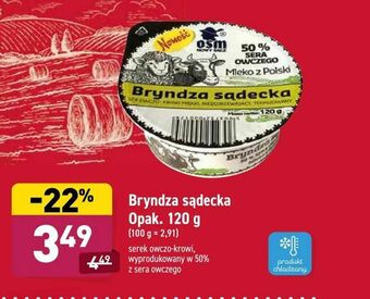 ALDI Bryndza sądecka Opak. 120 g oferta