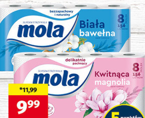 Społem Mola white papier toaletowy bawełniana biel 8 rolek oferta