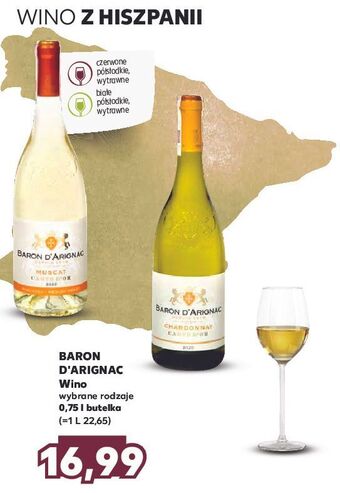 Kaufland Wino baron d'arignac chardonnay oferta