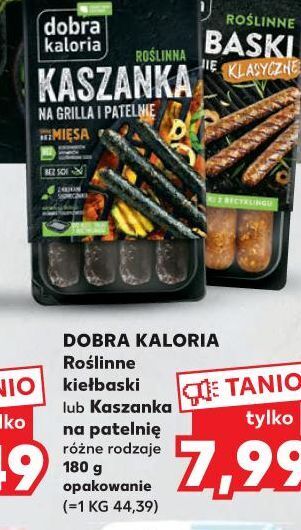 Kaufland Kaszanka roślinna na grilla i patelnię dobra kaloria oferta