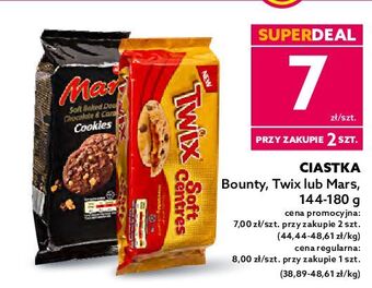 Dealz Ciastka z kawałkami czekolady i karmelowym nadzieniem twix soft centres oferta