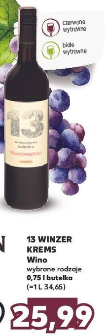 Kaufland Wino 13 winzer krems oferta