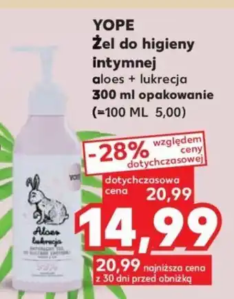 Kaufland Yope Żel do higieny intywnej aloes+lukrecja, 300ml opak. oferta