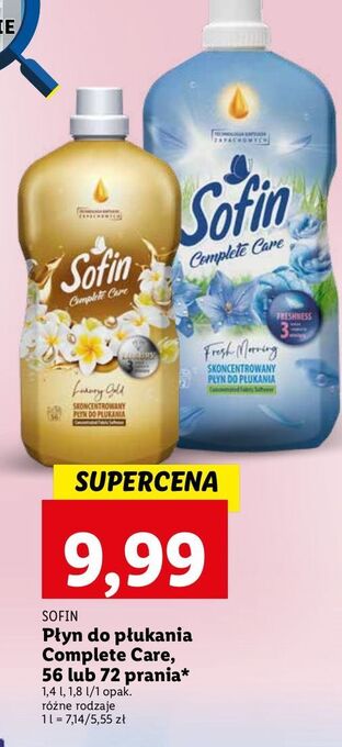 Lidl Płyn do płukania fresh morning sofin complete care oferta