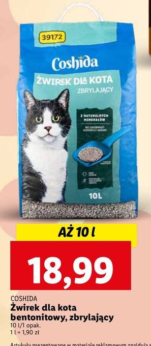 Lidl Żwirek dla kota coshida oferta