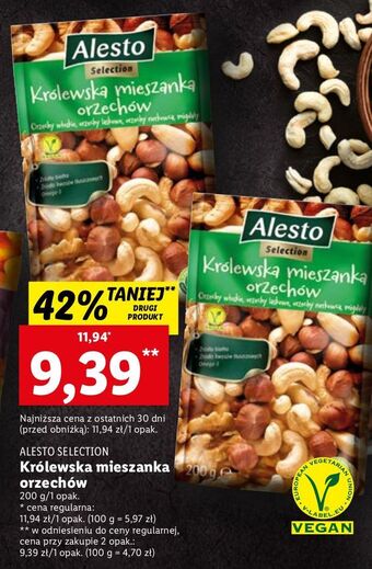Lidl Mieszanka orzechów królewska alesto oferta