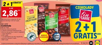 Lidl Czekolada gorzka z całymi orzechami laskowymi fin carre oferta