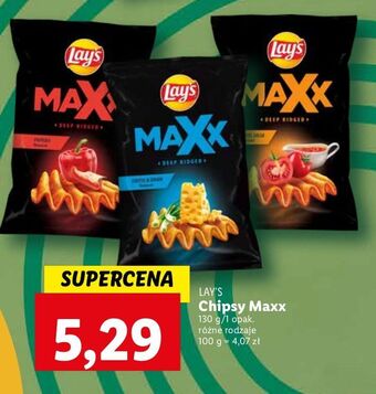 Lidl Chipsy czerwona papryka lay's maxx mocno pogięte oferta