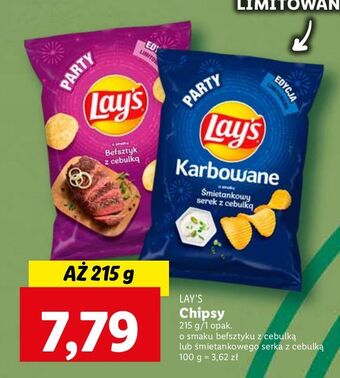 Lidl Chipsy befsztyk z cebulką lay's oferta