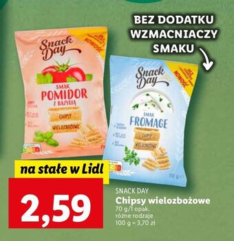 Lidl Chipsy wielozbożowe fromage snack day oferta