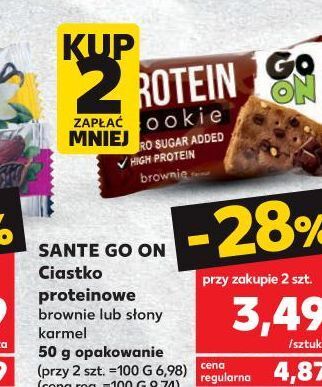 Kaufland Ciastko brownie sante go on! protein cookie oferta