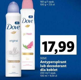 Lidl Dezodorant touch dove go fresh oferta